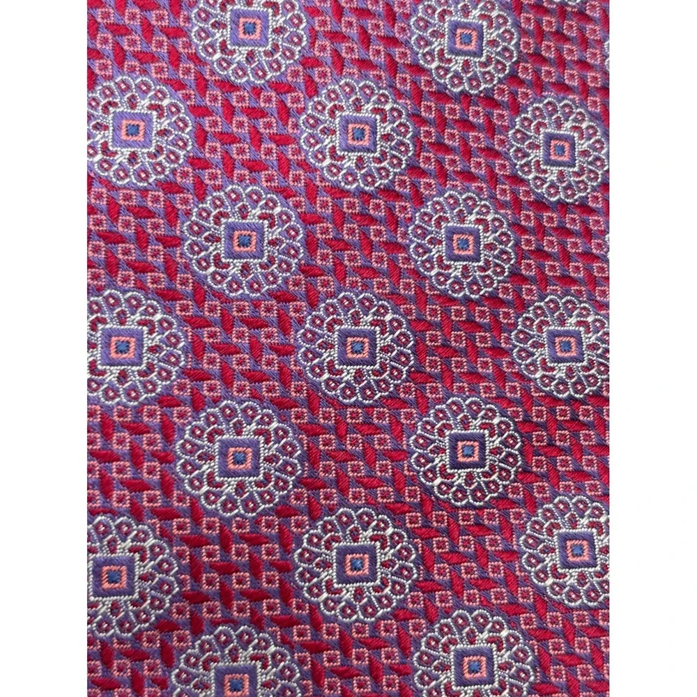 Saks Fifth Avenue Men's 100% Silk Necktie Geometric Classic Designer Tie